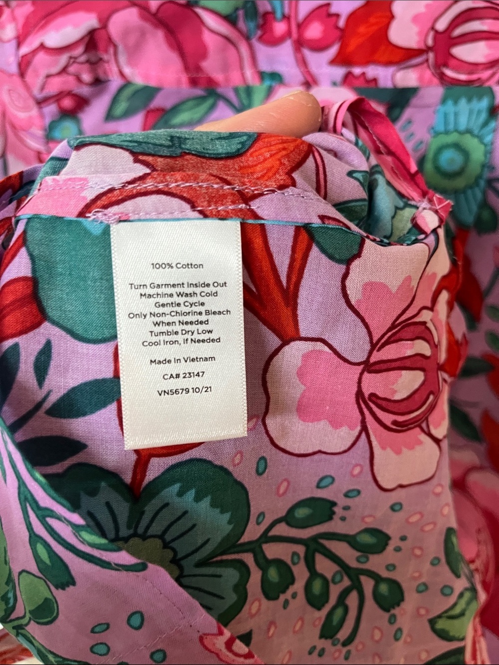 Talbots Pink/purple Floral Button-Down Blouse NWT women’s size Sp (petite) - Picture 4 of 4